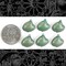 Verdigris Finished Brass Clam Shell Two Sided Charms - Set of Six - V-C135
